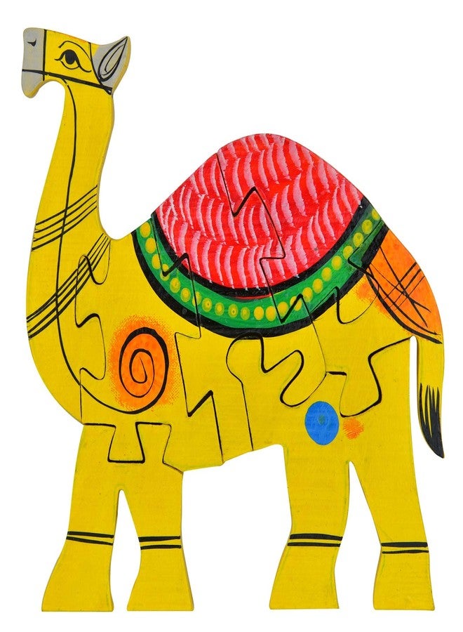 Toolart® Camel Shape 7 Piece Wooden Creative Educational Jigsaw Puzzles for Kids/Children (Dimensions Length - 5.5, Width - 6, Height - 0.5 Inch, Multi Colour) Educational Toys for Kids - Image 1